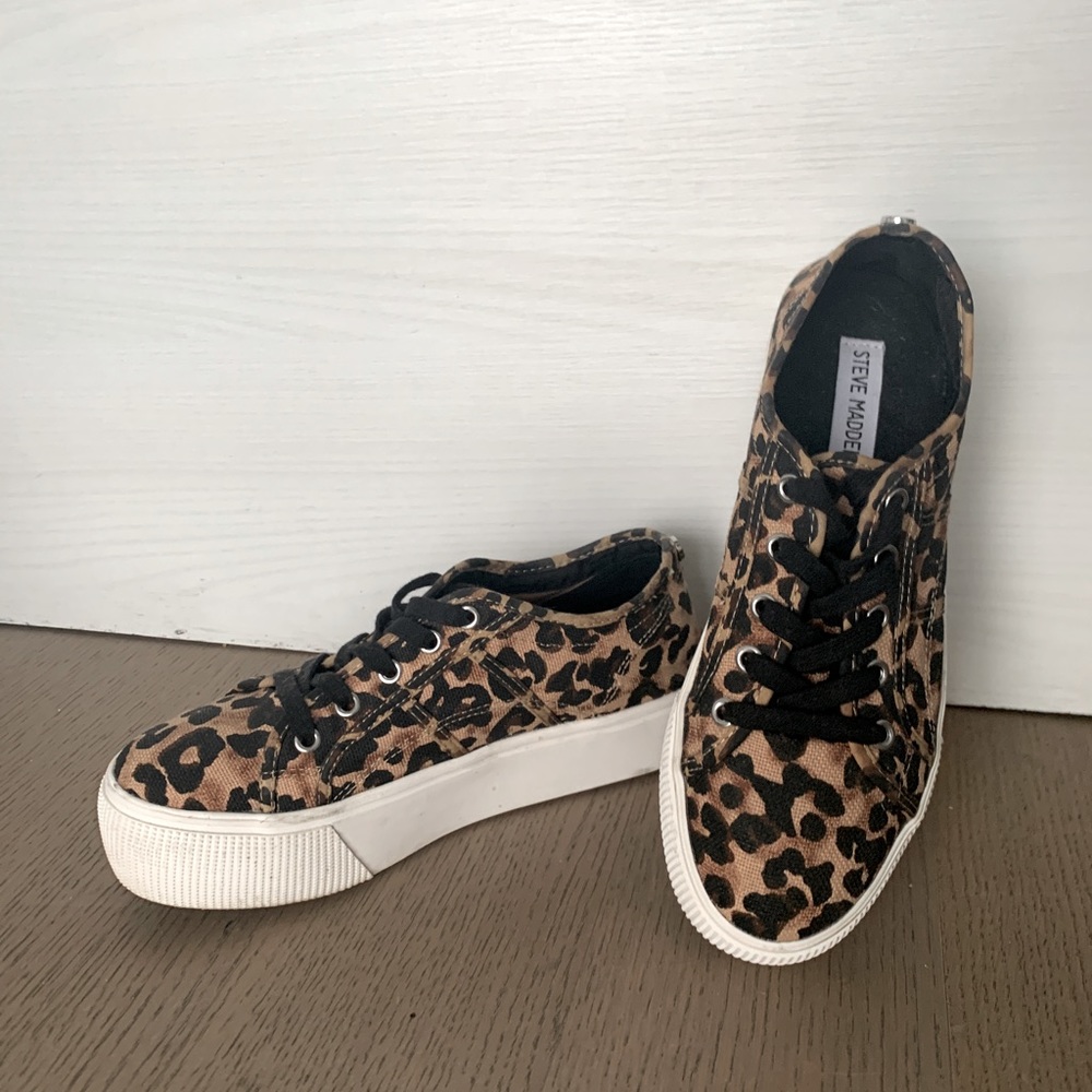 Steve Madden Emmi Leopard Print Platform Sneakers - image 2